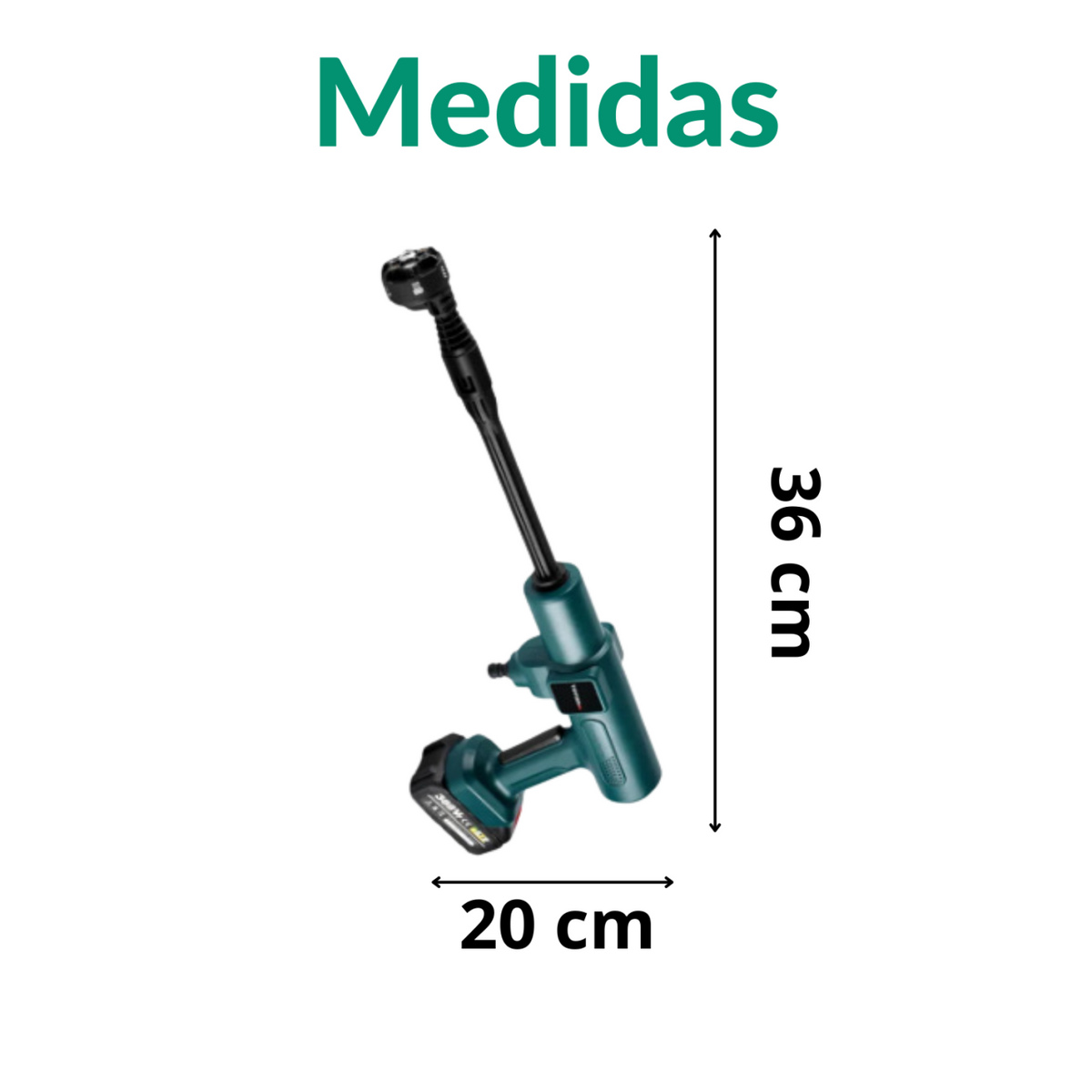 Pistola de agua a presión con 2 baterías