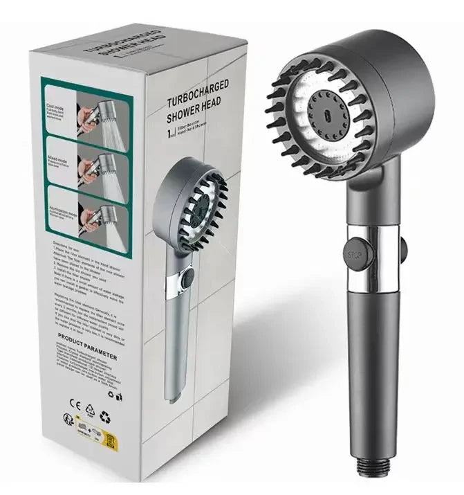 Cabezal de Ducha Turbo de Alta Presión – Ducha Eficiente y Revitalizante